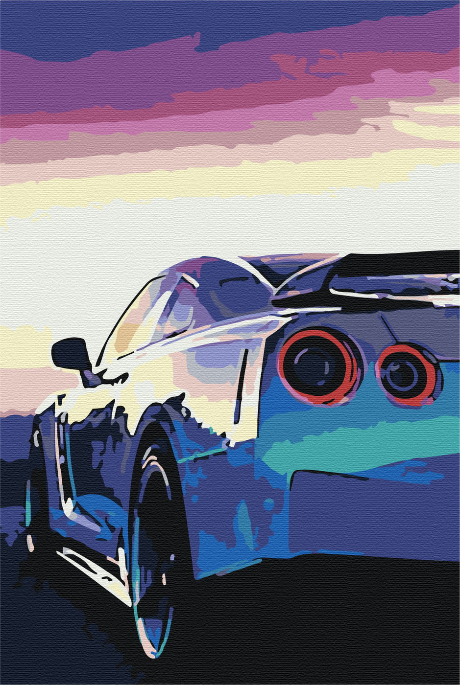 

Картина по номерам, 40 x 60, Авто на закате (pz-avto07)