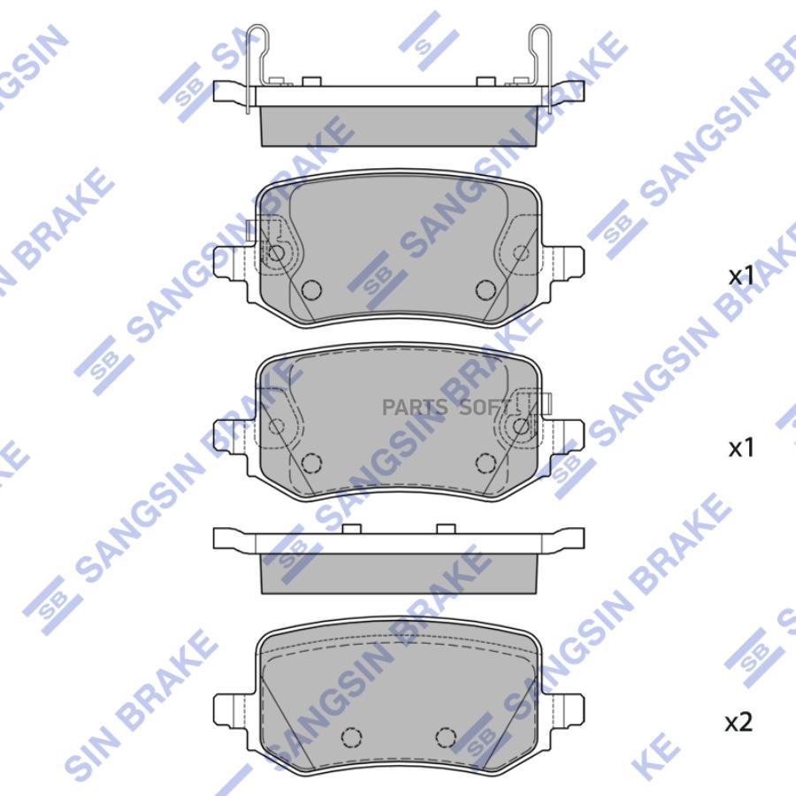 

Тормозные колодки Sangsin brake задние SP4411