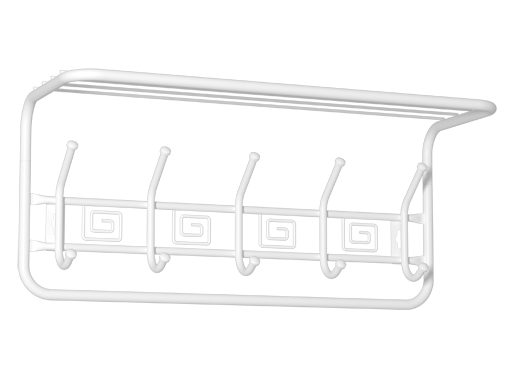фото Вешалка с полкой "ажур 60" цв. белый вспа 202 б завод металлич. изделий