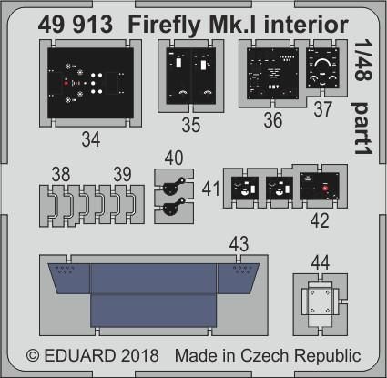 

Фототравление Eduard 49913 Firefly Mk I интерьер 1/48 1/48