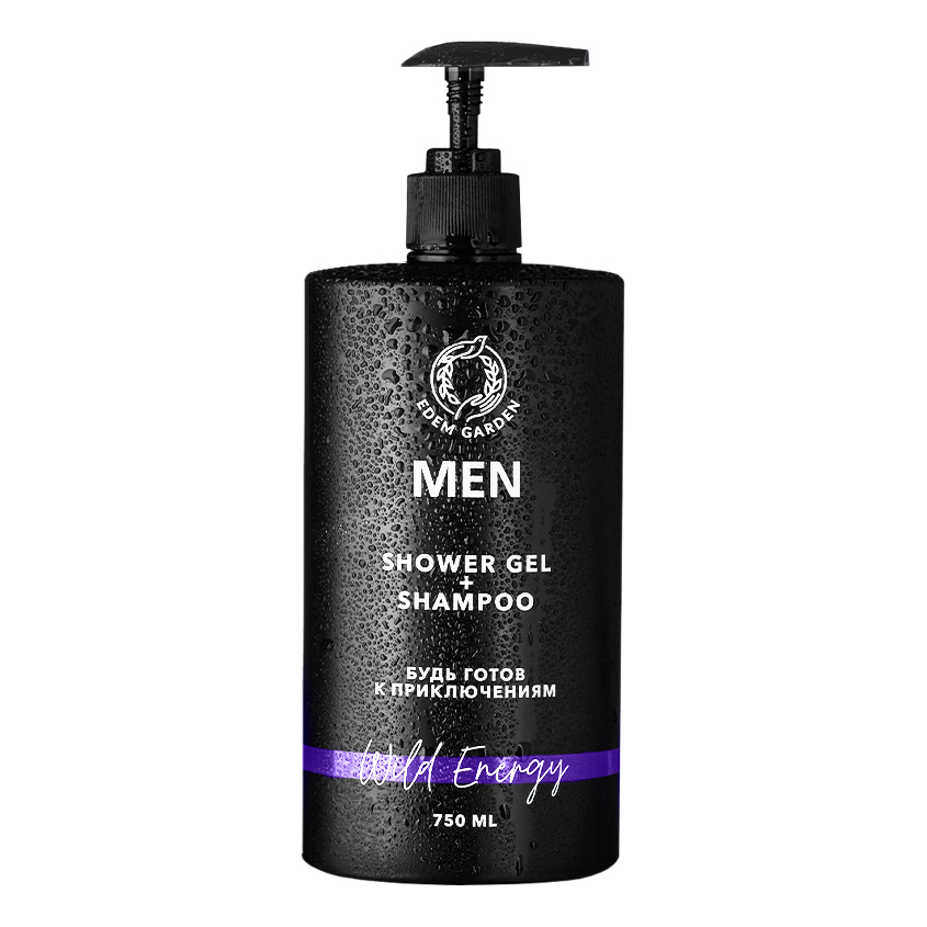 

Гель для душа EDEM GARDEN мужской Men Wild Energy 2в1, 750 мл