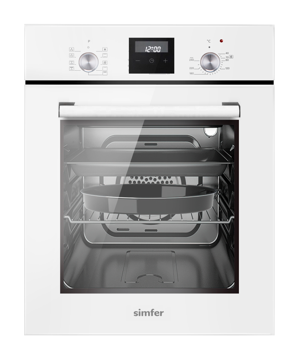 Встраиваемый электрический духовой шкаф Simfer 59070 белый блюдо сервировочное доляна лесная сказка 15×3 см белый