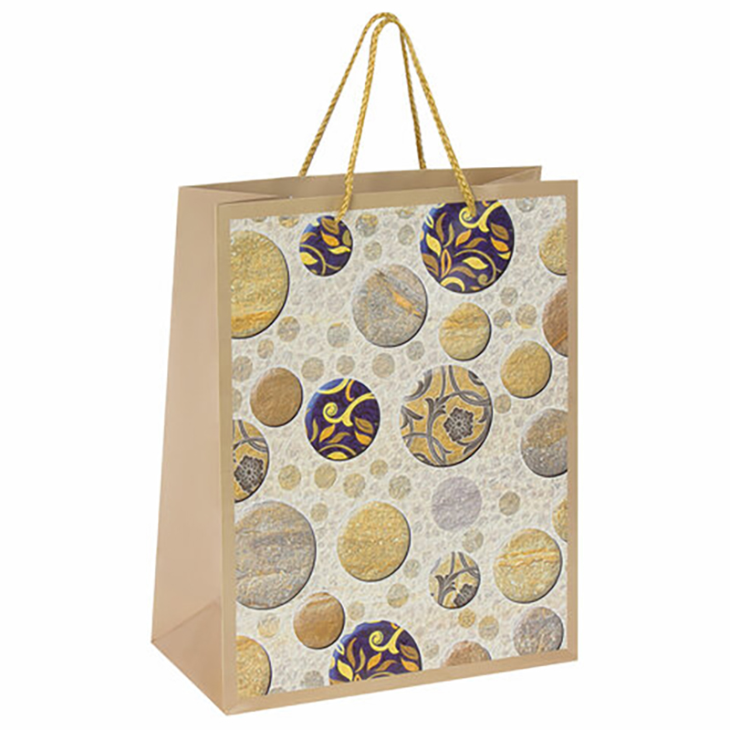 фото Подарочный пакет золотая сказка мраморная абстракция, 606601, ламинированный, 12шт