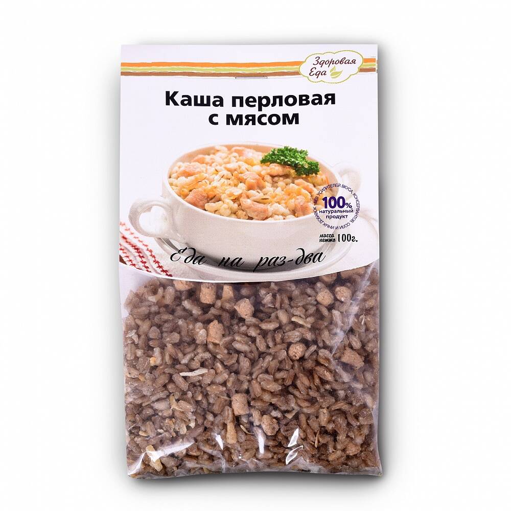 Каша перловая с мясом 100 г (