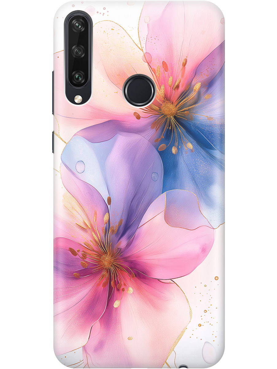 

Силиконовый чехол на Huawei Y6P с принтом "Магические цветочки", Прозрачный;белый;розовый;синий, 723101023