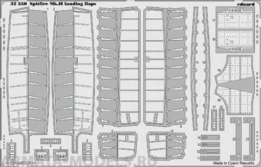 

32356ED Spitfire Mk.II landing flaps for Revell kit 1/32