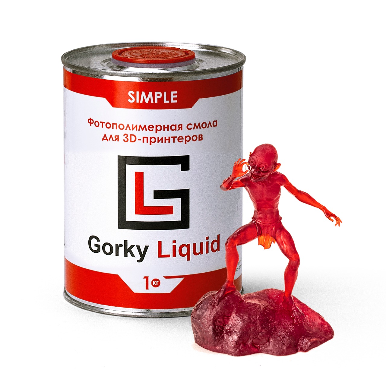   СберМегаМаркет Фотополимерная смола Gorky Liquid Simple (Red) 1кг