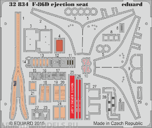 

32834ED F-86D Ejection Seat 1/32, Цветной