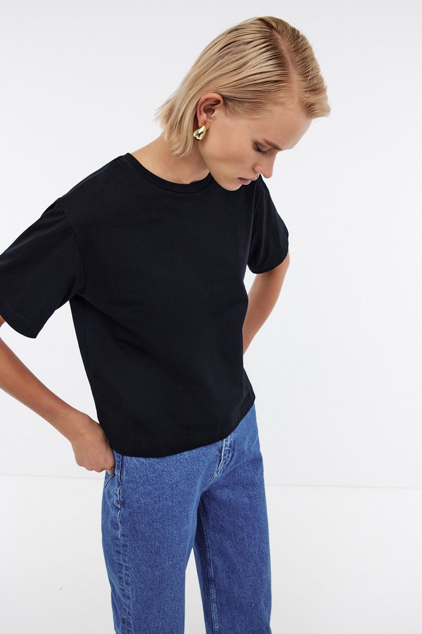 

Футболка женская Baon B2324044 черная XL, Черный, B2324044