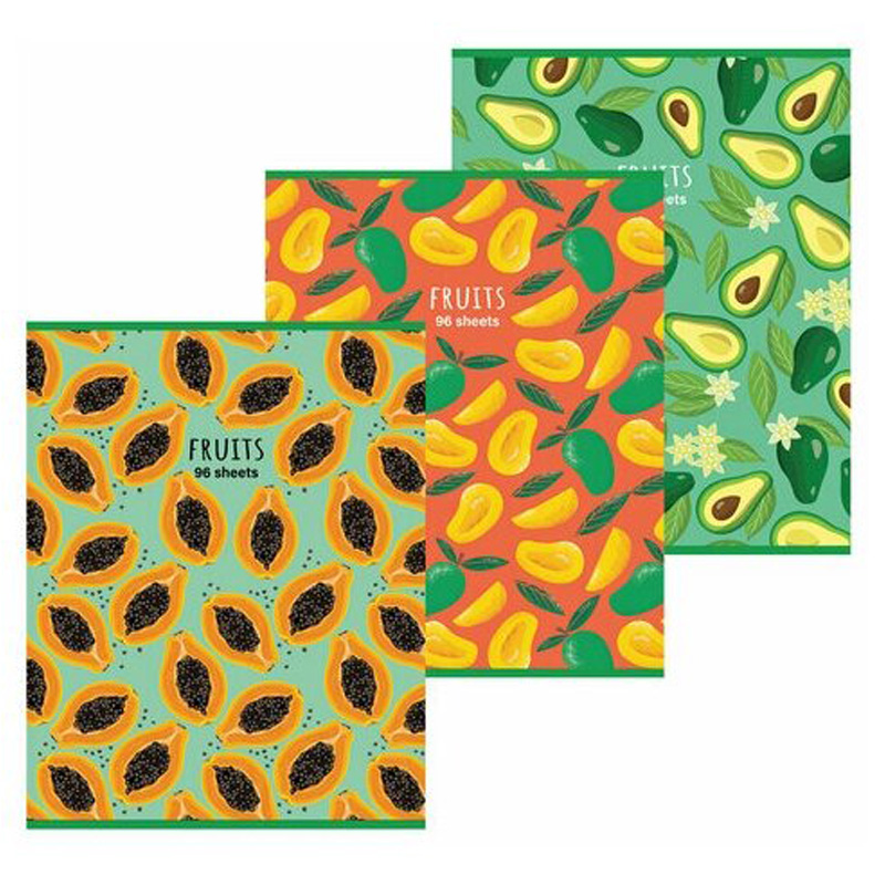 

Тетрадь А4 96 л STAFF Basic скоба клетка Fruity 10 шт