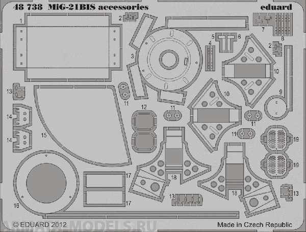 

48738ED MiG-21BIS accessories, Однотонный