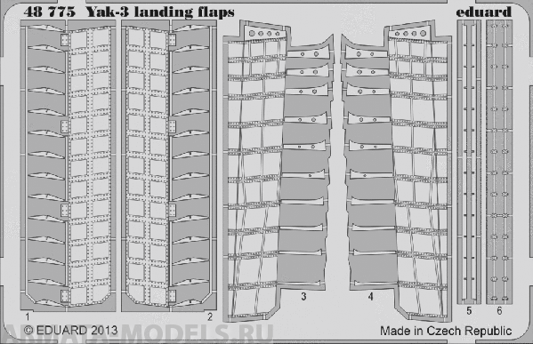 

48775ED Yak-3 landing flaps, Однотонный