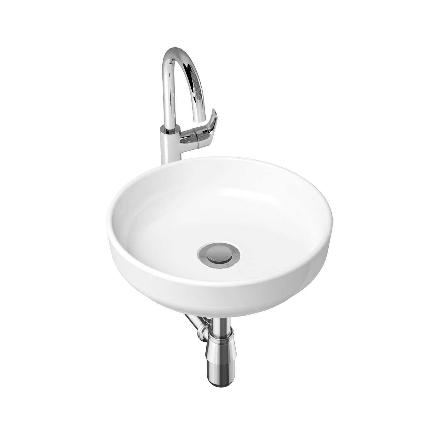 фото Комплект 3 в 1 lavinia boho bathroom sink slim 21510204, накладная раковина 40 см