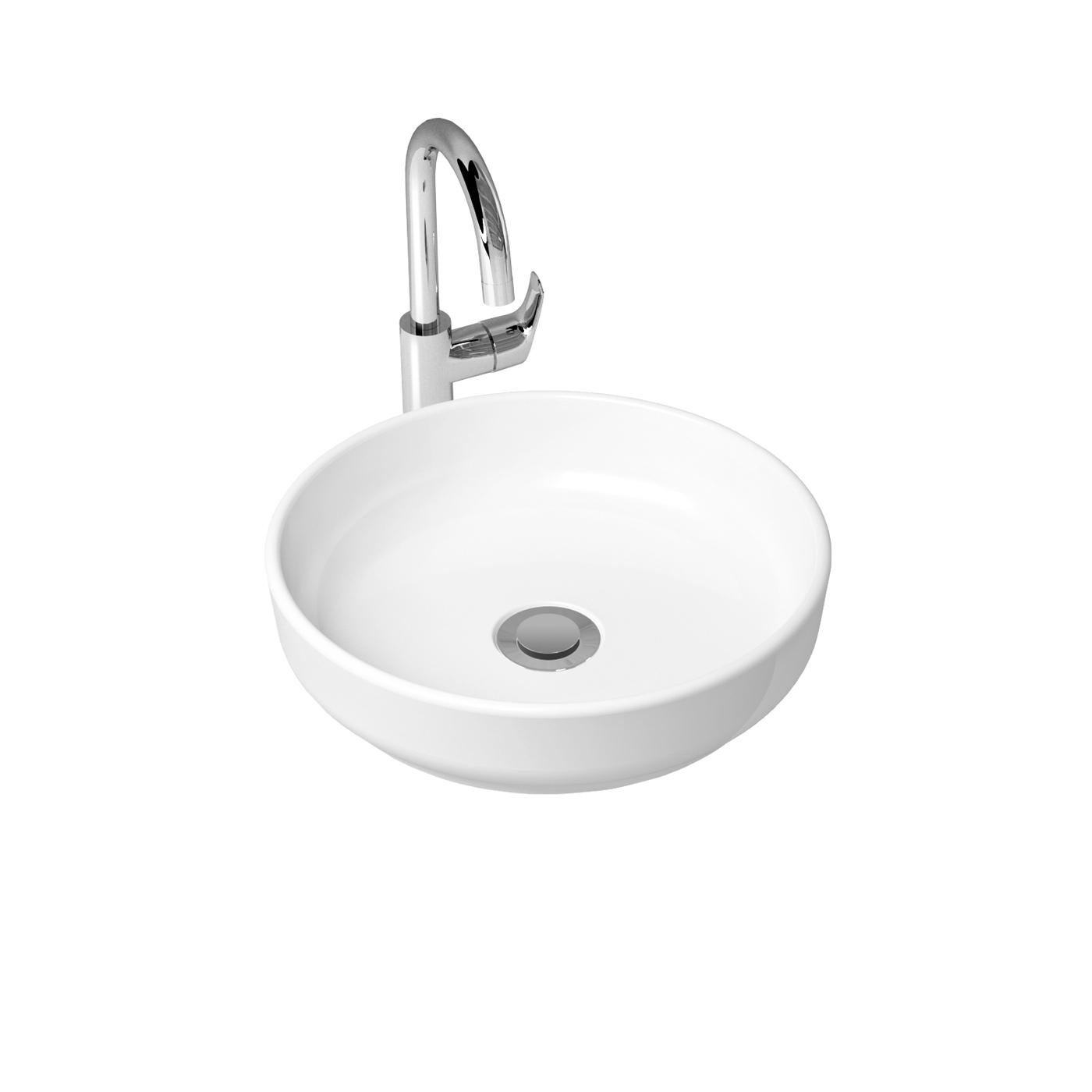 фото Комплект 2 в 1 lavinia boho bathroom sink slim 21510205, накладная раковина 40 см