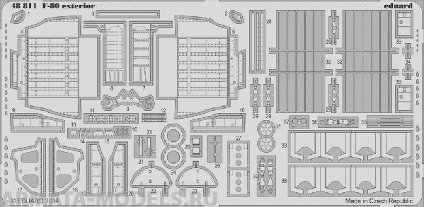 

48811ED F-80 exterior for Hobby Boss kit 1/48, Однотонный