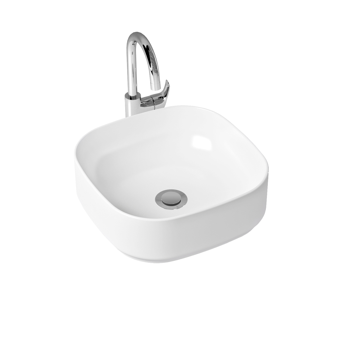 фото Комплект 2 в 1 lavinia boho bathroom sink slim 21510210, накладная раковина 40 см