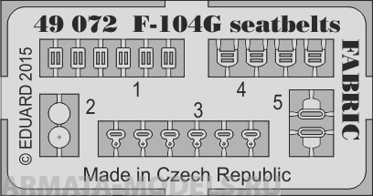 

49072ED F-104G Seatbelts FABRIC 1/48