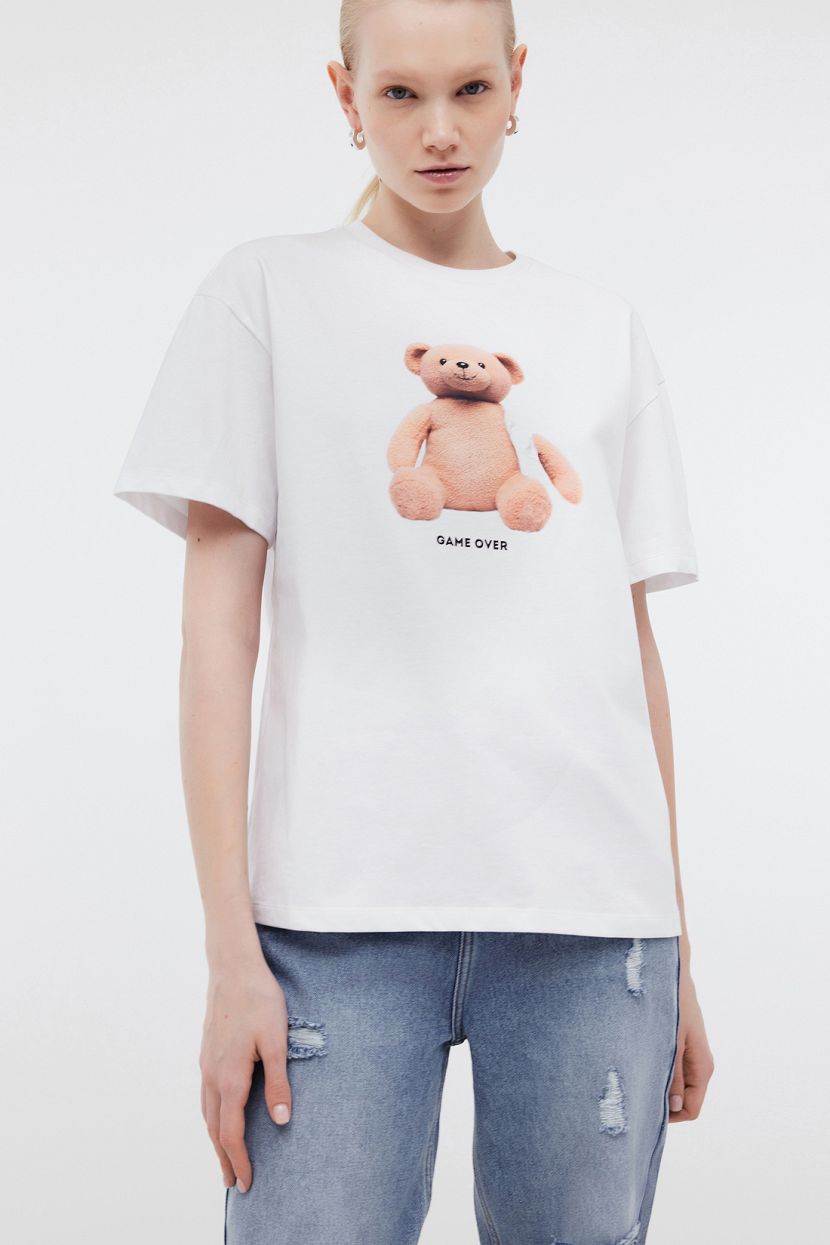 

Футболка женская Baon B2324050 белая 2XL, Белый, B2324050