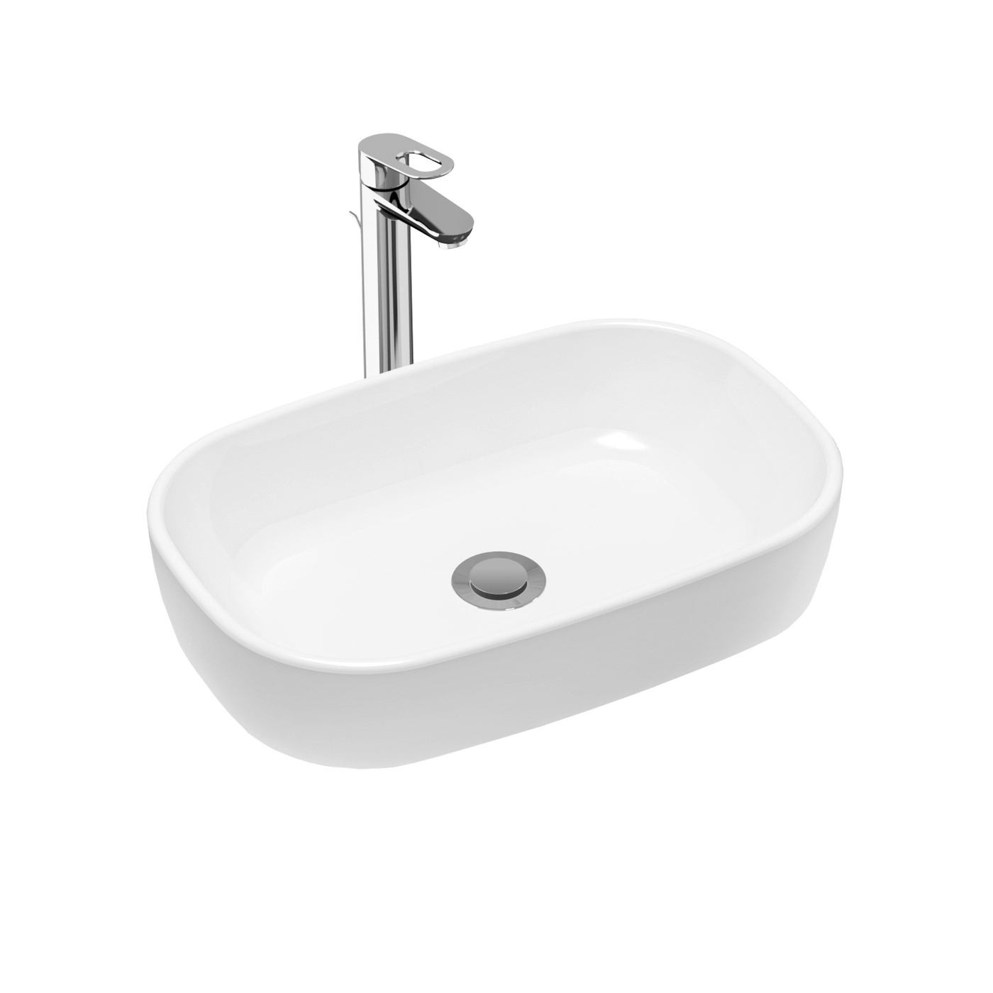 фото Комплект 2 в 1 lavinia boho bathroom sink 21510215, накладная раковина 54 см