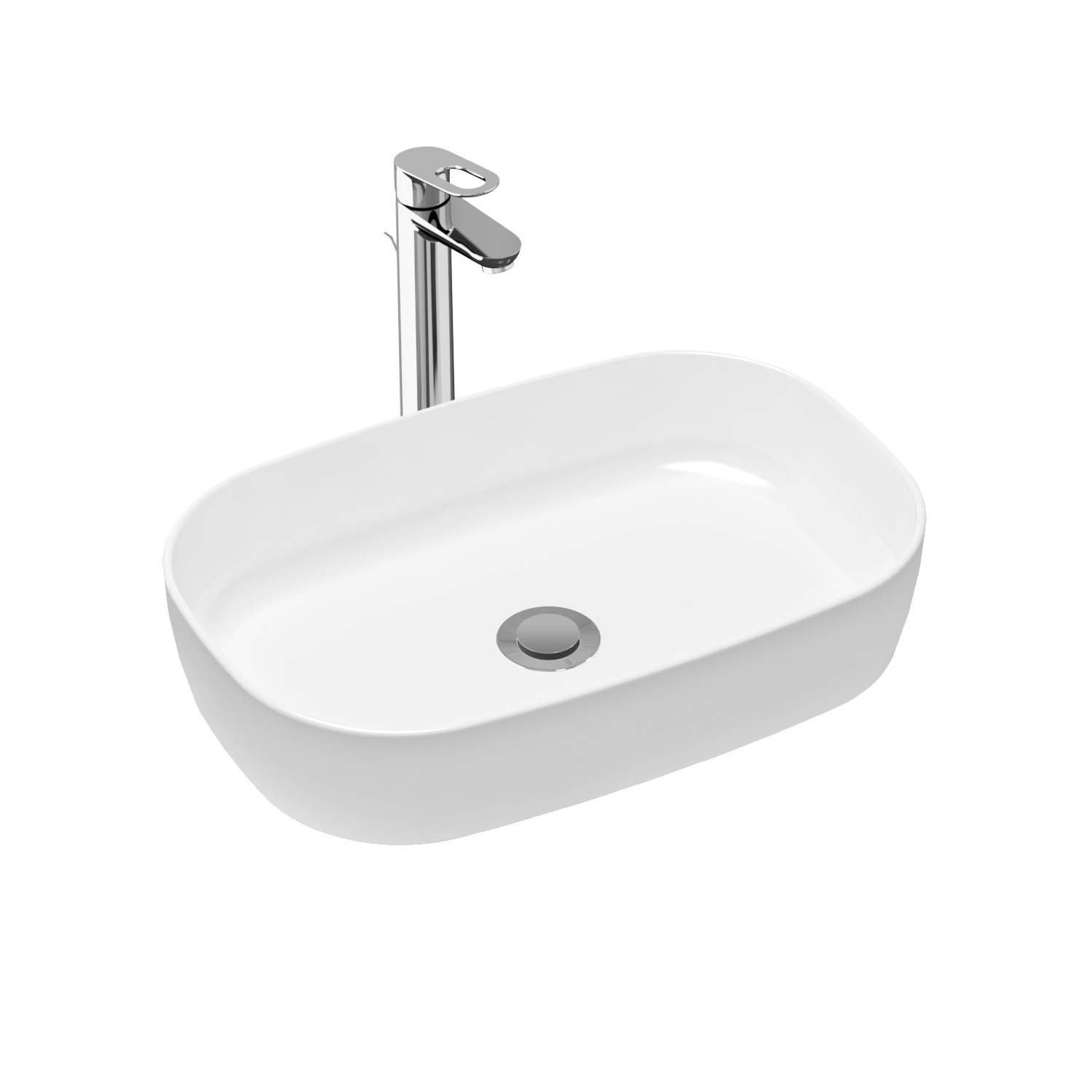 фото Комплект 2 в 1 lavinia boho bathroom sink slim 21510220, накладная раковина 54 см