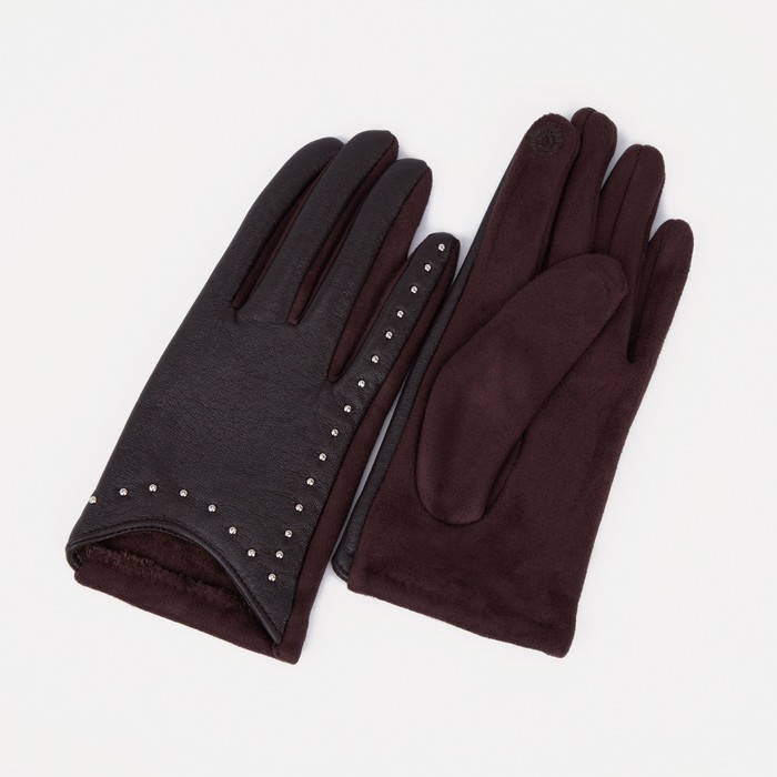 

Перчатки женские NoBrand 9323092, коричневый, 9323092