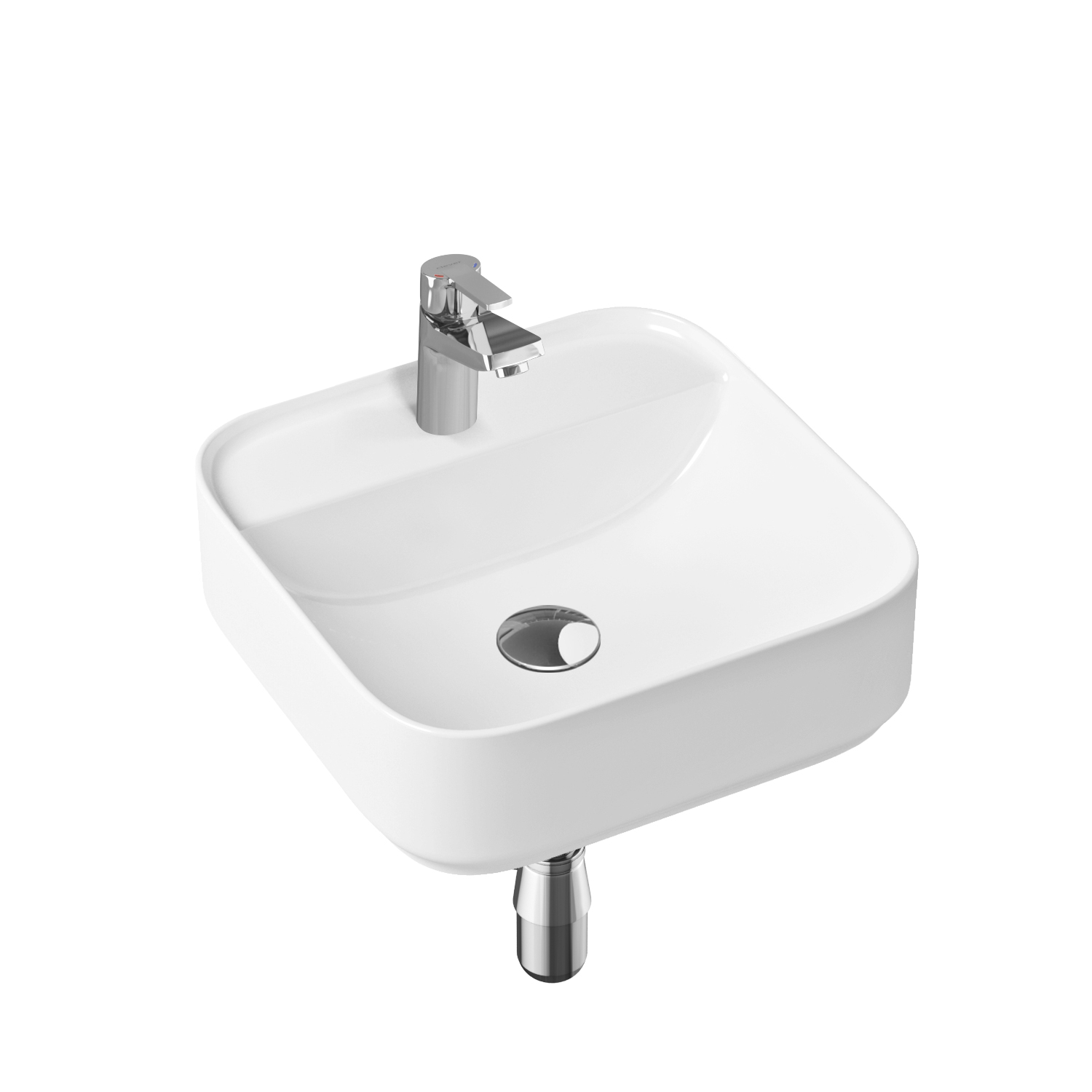 

Комплект 4 в 1 Lavinia Boho Bathroom Sink Slim 21510239, накладная раковина 42 см