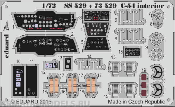 

73529ED C-54 interior S.A. 1/72, Цветной