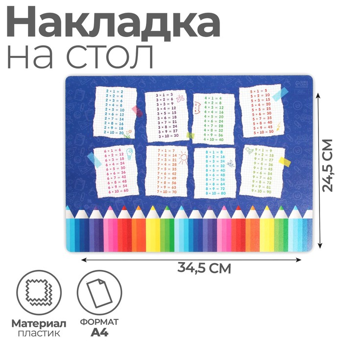 

Накладка на стол Calligrata 5511892 336 на 250 мм, Разноцветный