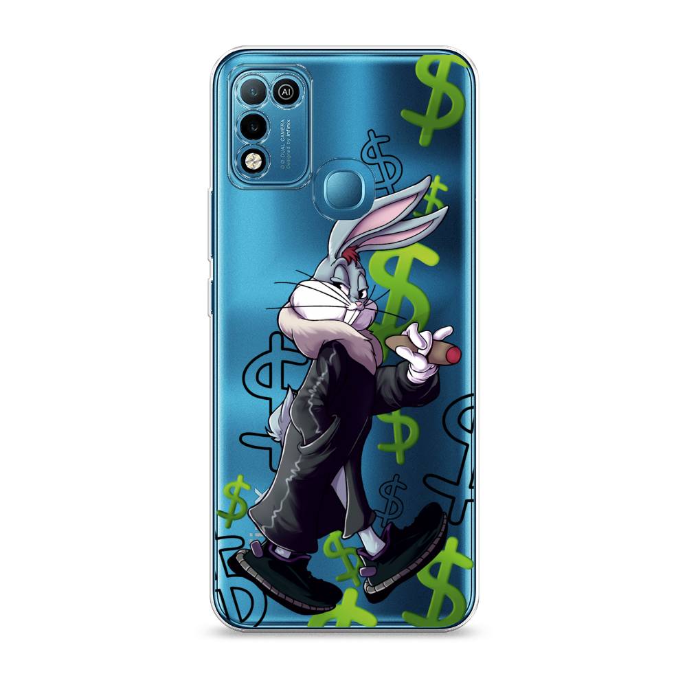 

Чехол на Infinix HOT 10 Play/HOT 11 Play "Rich Bugs Bunny", Зеленый;черный;голубой, 3100650-6