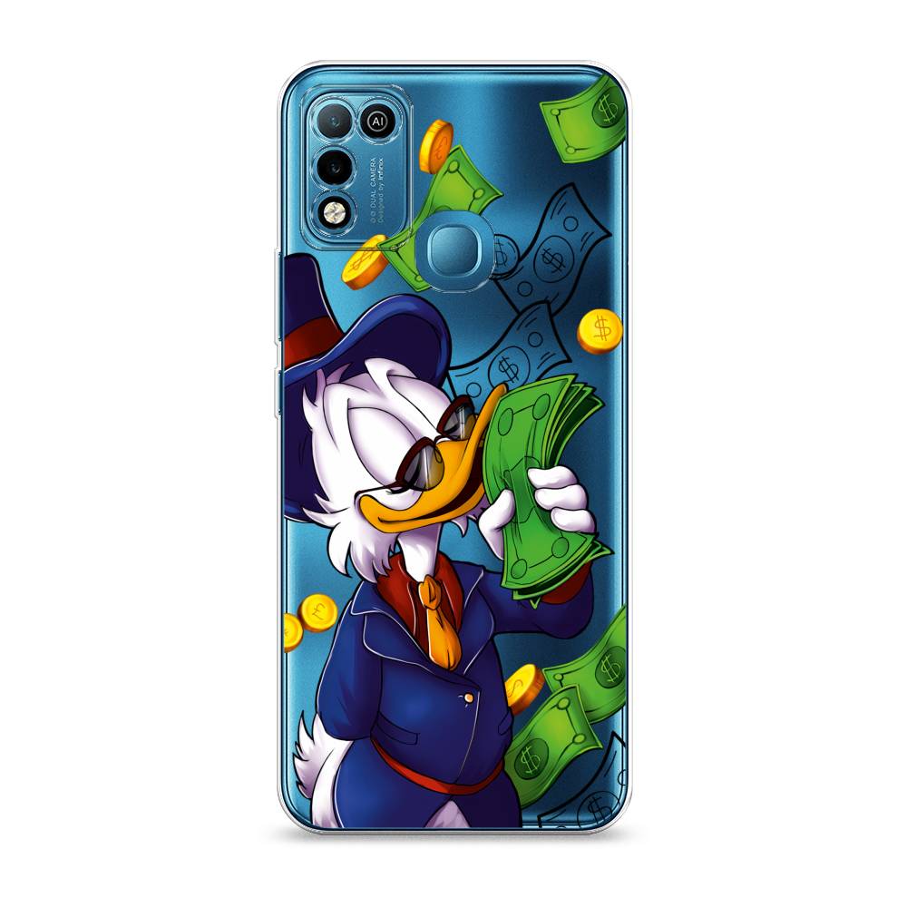 

Чехол на Infinix HOT 10 Play/HOT 11 Play "Scrooge McDuck with Money", Синий;зеленый;белый, 3100650-6