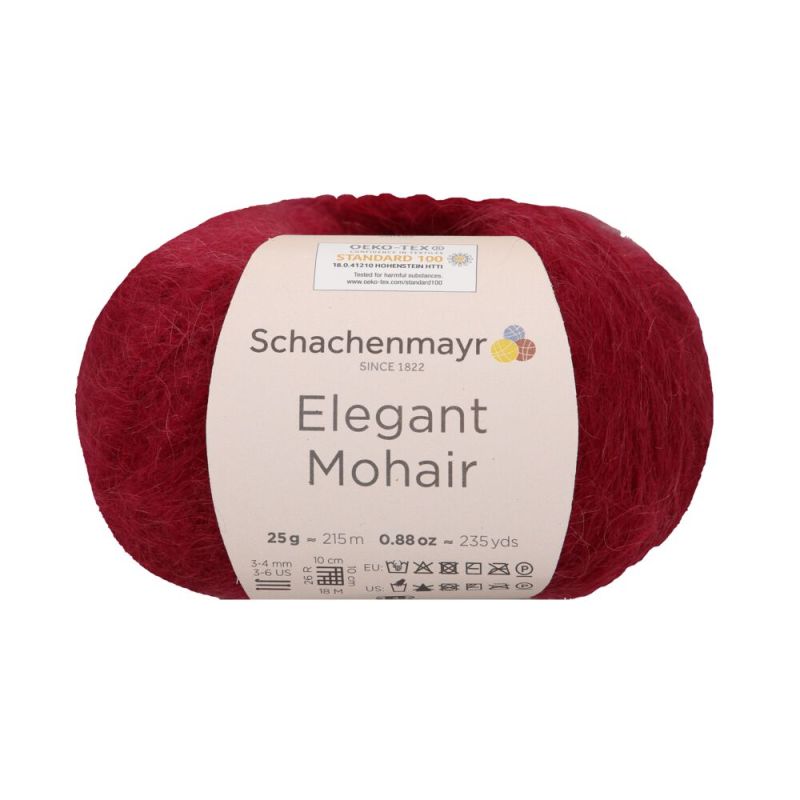 

Пряжа Schachenmayr Elegant Mohair 9807003 00032, wein вино, Бордовый, 00032, wein (вино), бордовый)