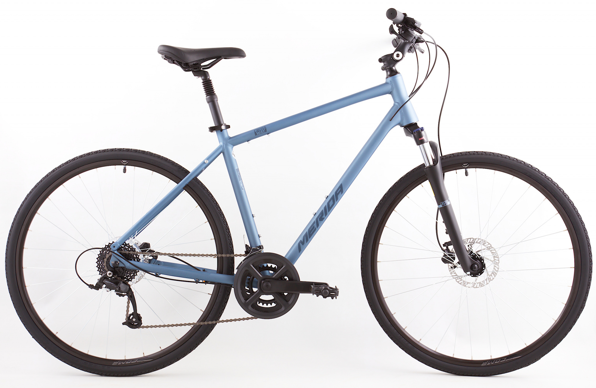Велосипед Merida Crossway 50, рама S (47см), MattSteelBlue/DarkBlue (2023)