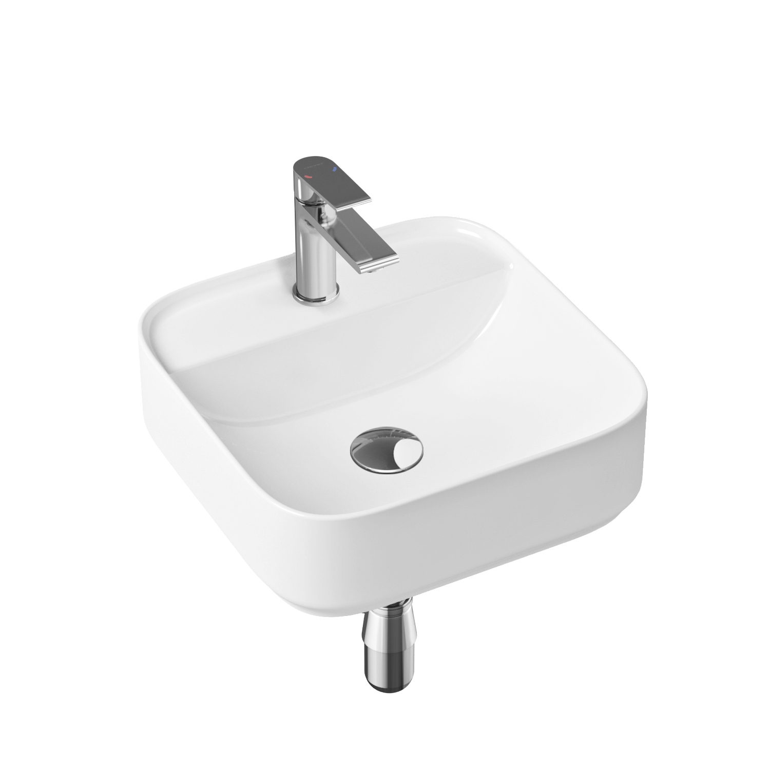 

Комплект 4 в 1 Lavinia Boho Bathroom Sink Slim 21510335, накладная раковина 42 см