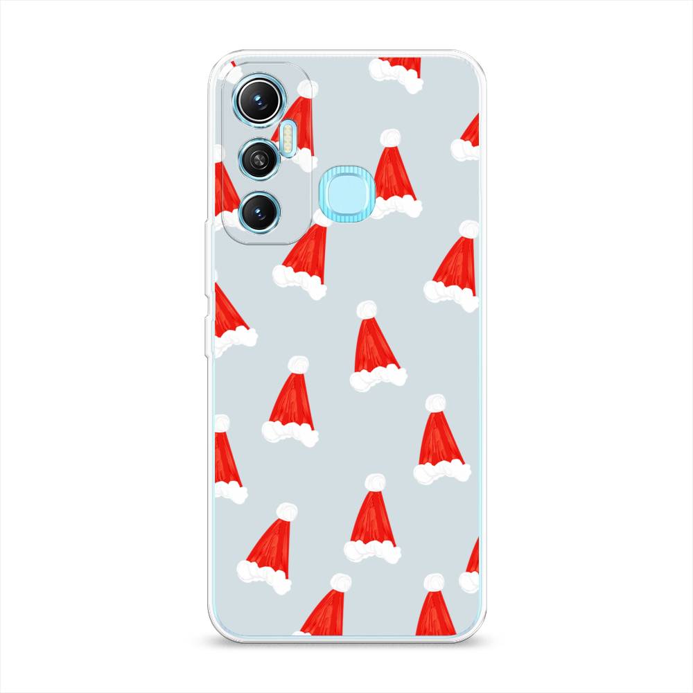 

Чехол на Infinix HOT 11 Helio G70 64 GB "Новогодние шапочки", Белый;красный;серый, 3100750-5