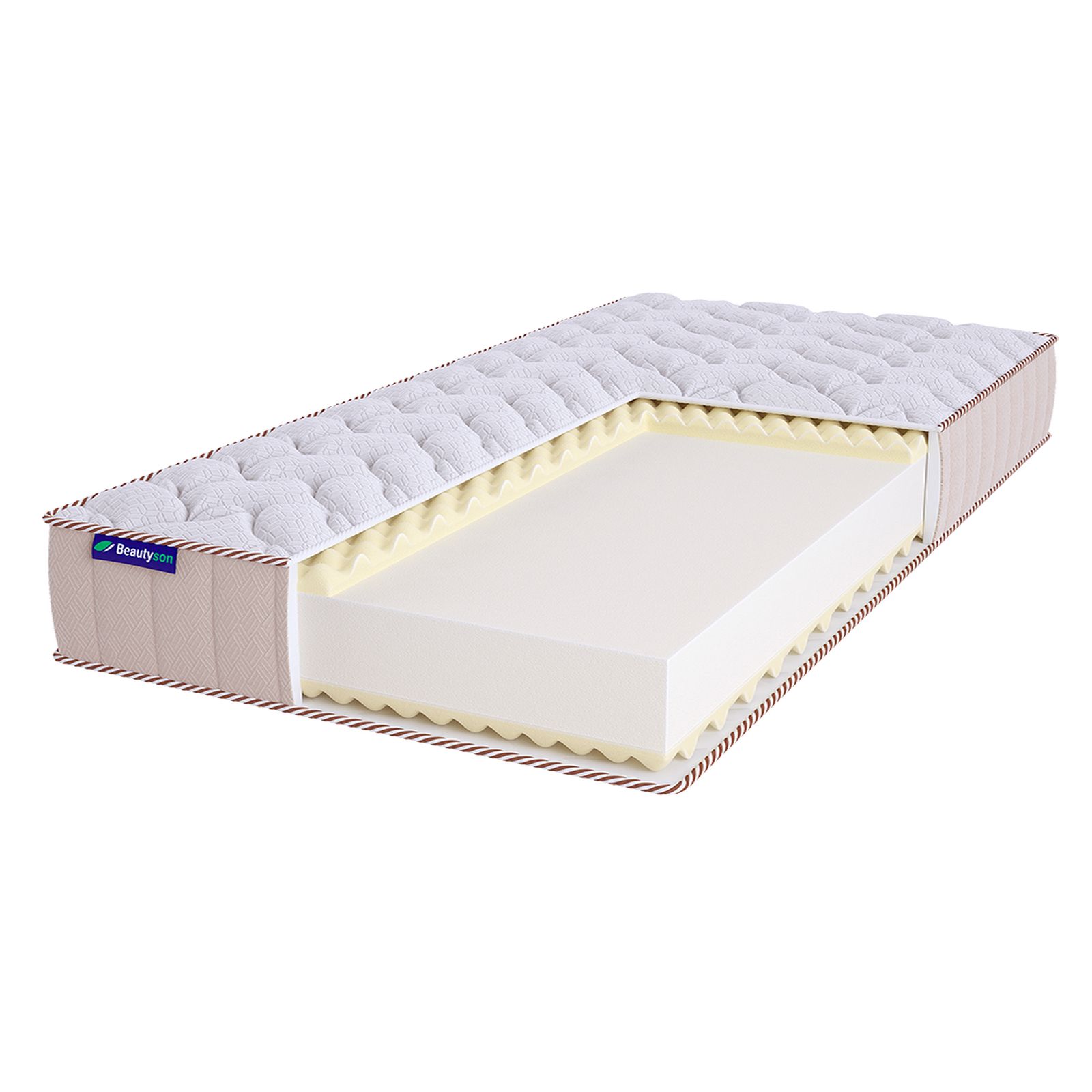 

Матрас Beautyson Roll Foam 10 Massage Double Lux, 130х140, 18 см, беспружинный, Белый, Roll Foam 10 Massage Double Lux