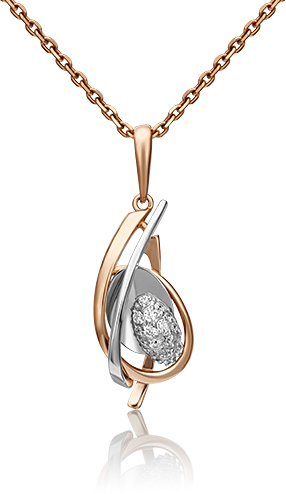 

Кулон из белого золота/красного золота PLATINA jewelry 03-2978-00-401-1111-24, фианит, 03-2978-00-401-1111-24