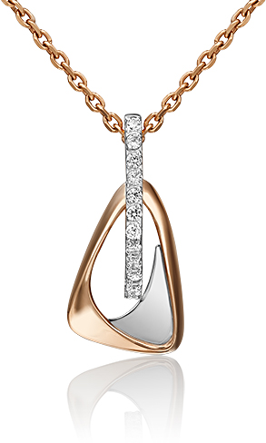 

Подвеска из белого золота/красного золота PLATINA jewelry 03-2980-00-401-1111-23, фианит, 03-2980-00-401-1111-23