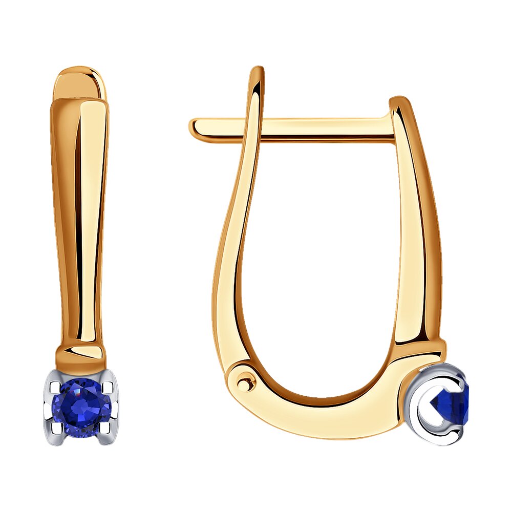 

Серьги из комбинированного золоа SOKOLOV Diamonds 2021085, сапфир, 2021085