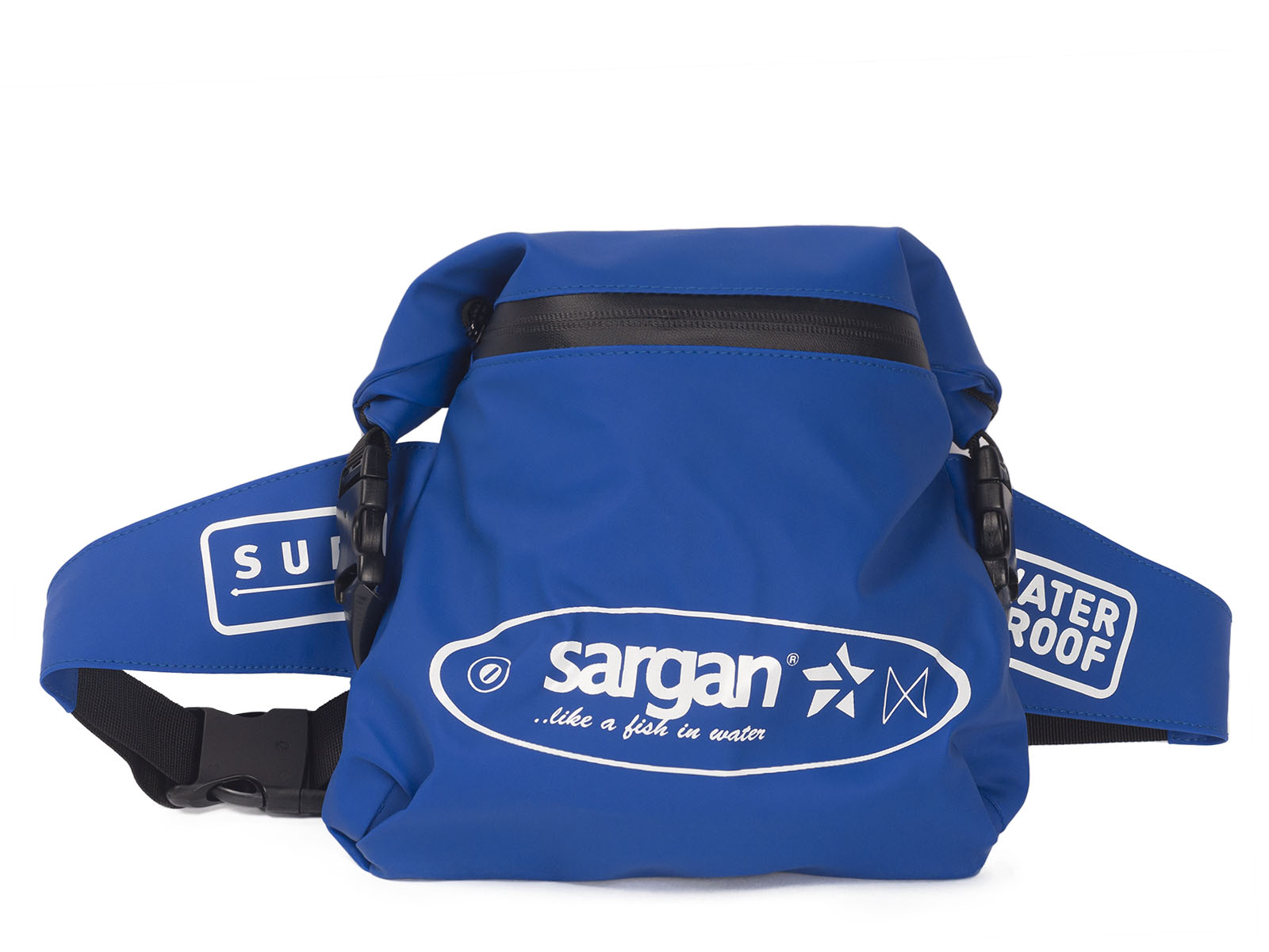 фото Гермо-сумка на пояс сарган "кенга+sup", с доп.карманом, синяя sargan