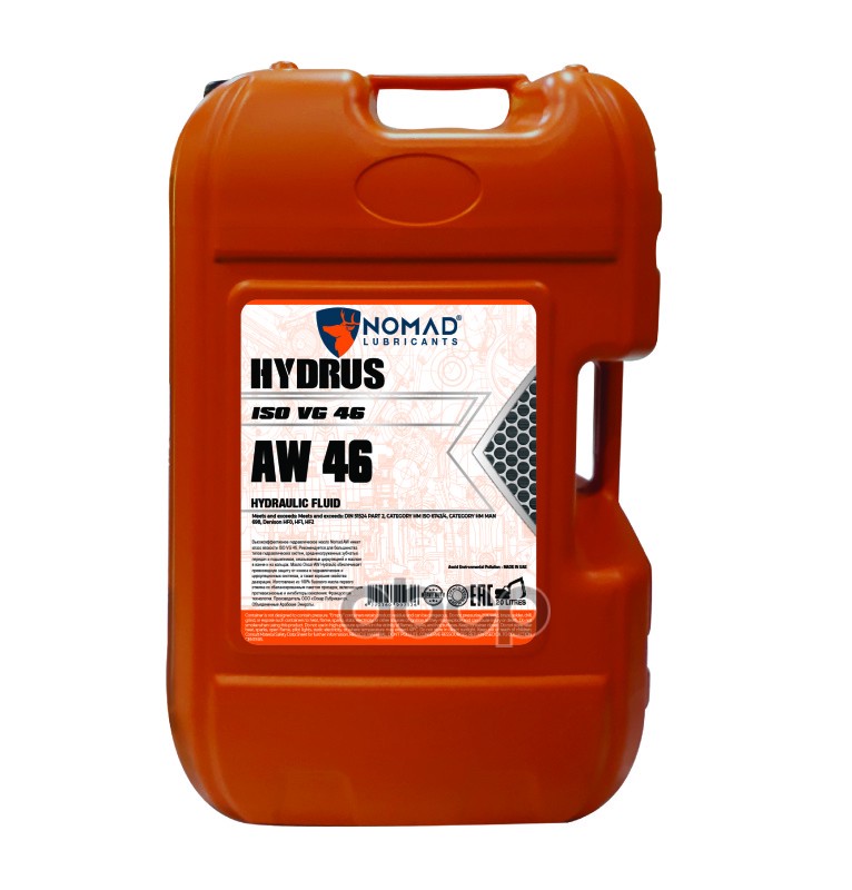 Масло Гидравлическое Hydrus Aw46 20Л Nomad 6290360902326