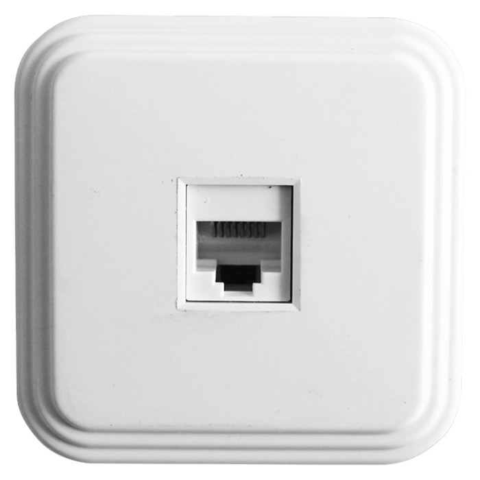 

Розетка STEKKER компьютерная 1-местная RJ-45, PST00-21-20, Белый