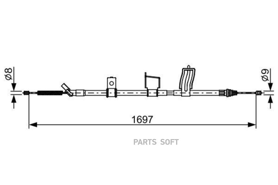 Трос стояночного тормоза Bosch 1987482628