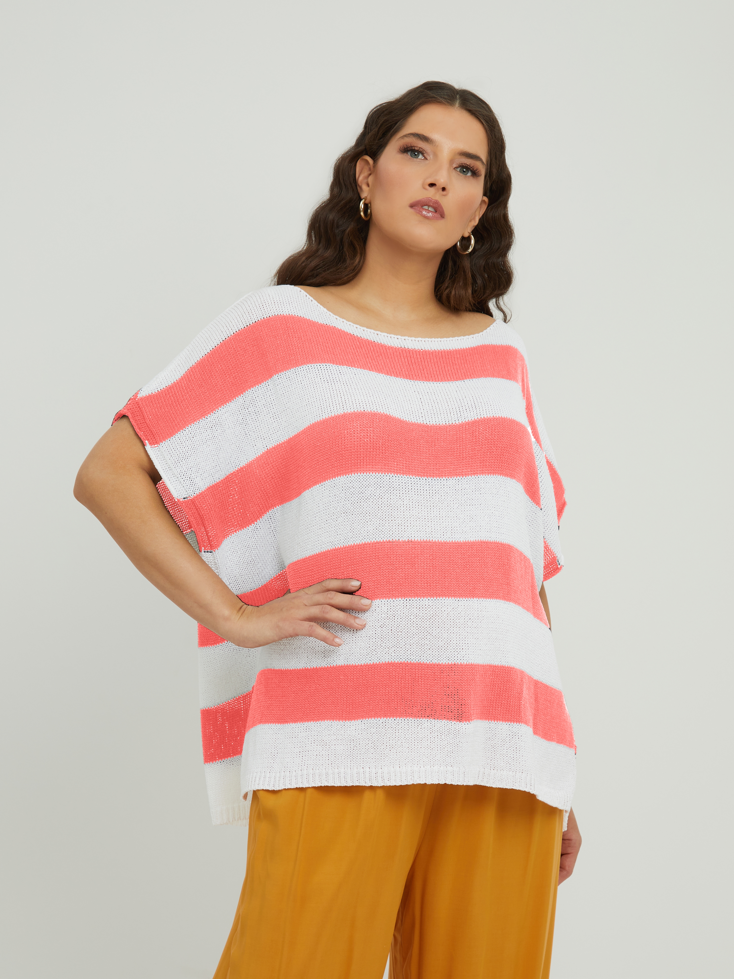 

Джемпер женский MAT fashion Plus size_5029 розовый L/XL, Plus size_5029