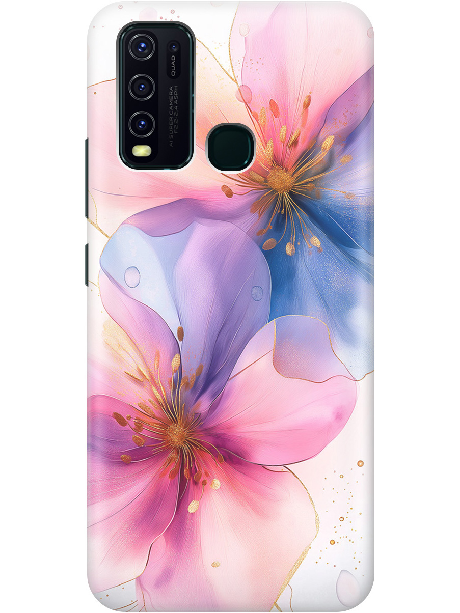 

Силиконовый чехол на Vivo Y30 с принтом "Магические цветочки", Прозрачный;белый;розовый;синий, 725455923