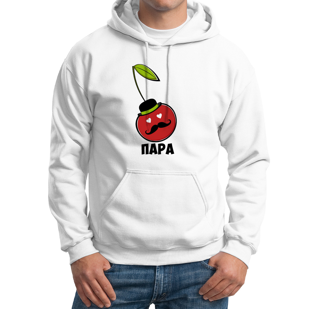 

Худи унисекс CoolPodarok есть пара белое 62 RU, M0113977