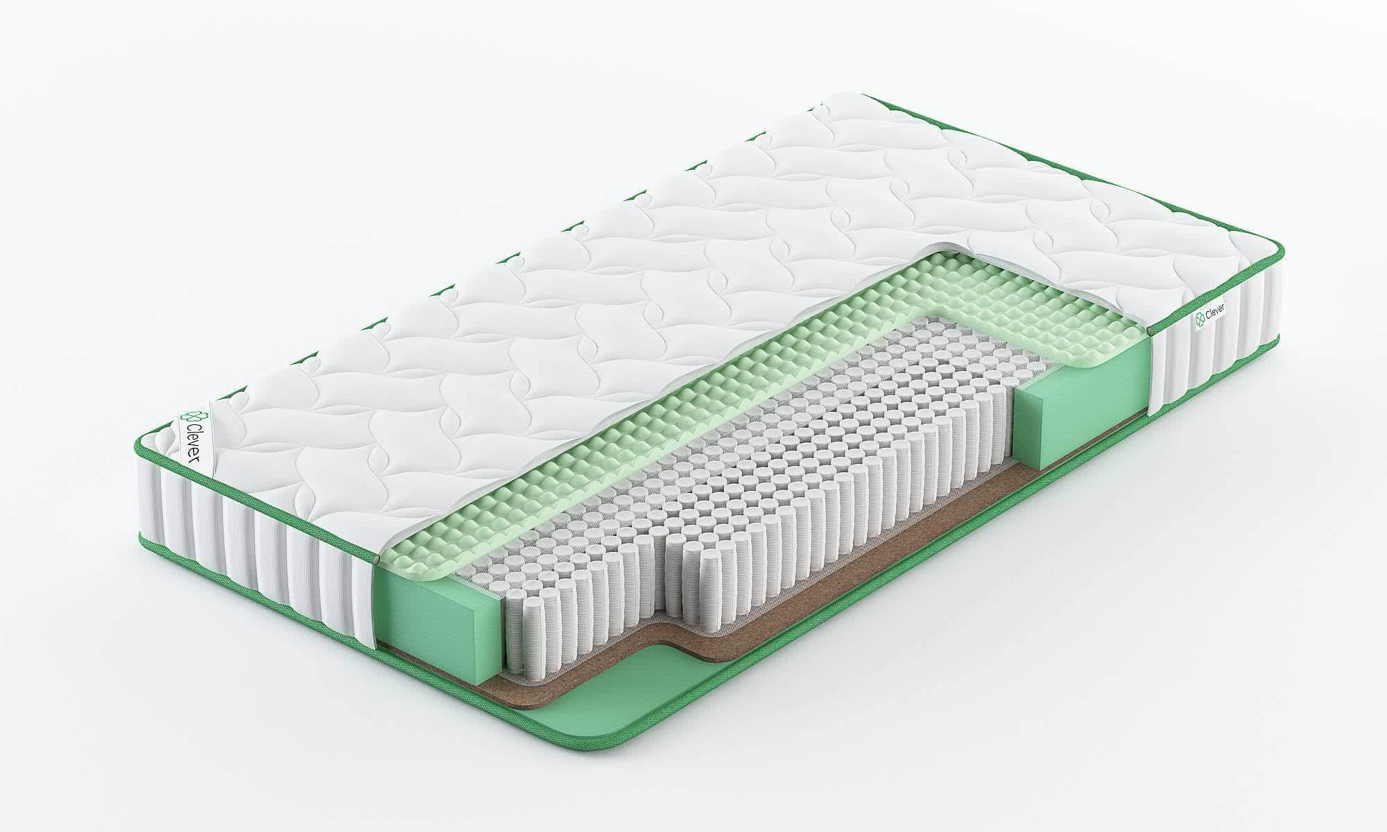 

Матрас Clever Prime S1000 186x205, Белый, CLEVER PRIME S1000