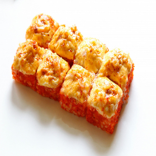 

Запеченный ролл с креветкой, икрой и сыром, 240 г