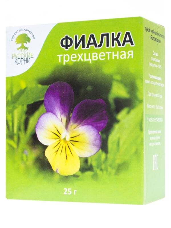 

Фиалка Русские Корни при диатезе сбор 25 г
