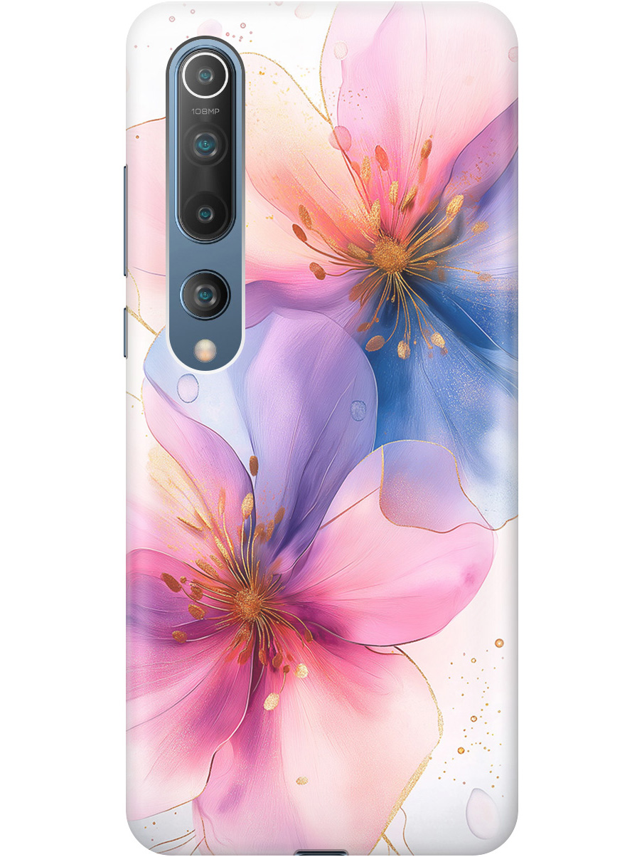 

Силиконовый чехол на Xiaomi Mi 10 с принтом "Магические цветочки", Прозрачный;белый;розовый;синий, 722821123