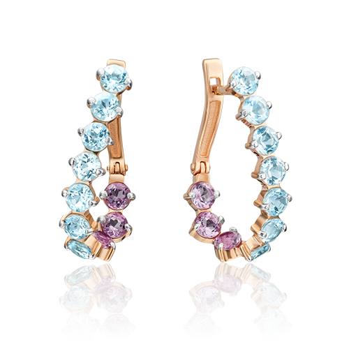 

Серьги из красного золота с аметистом PLATINA jewelry 02-4578-00-225-1110-57_0, 02-4578-00-225-1110-57_0
